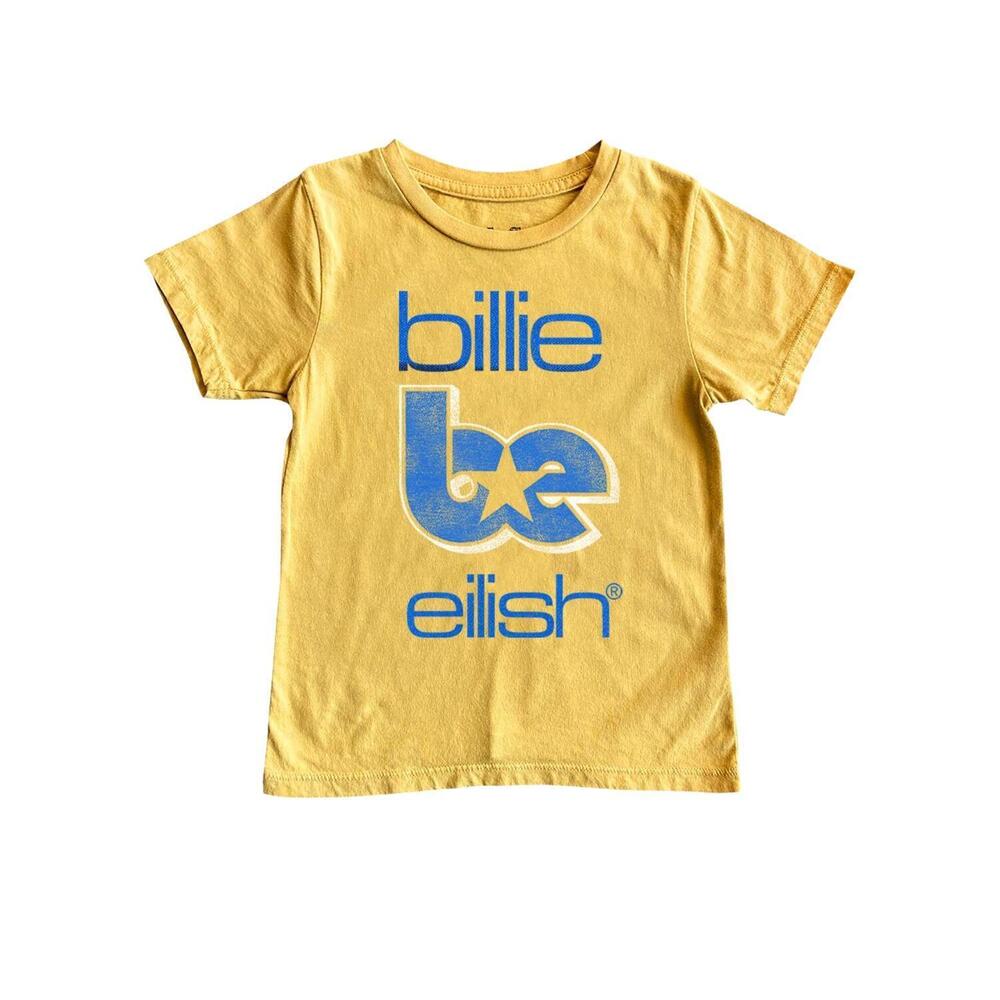 NEW ROWDY SPROUT girl's billie eilish sunset tee in yellow